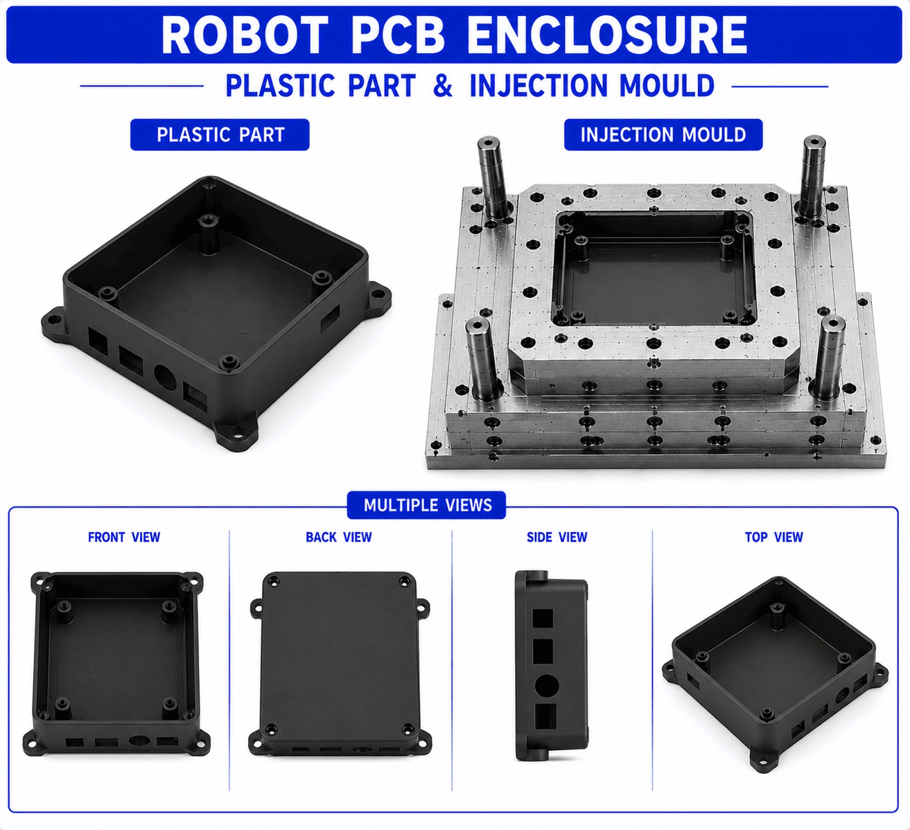 Robot Plastic Pcb Enclosure Mould and Moulding Services